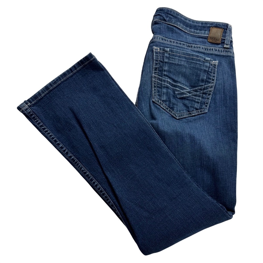 BKE Denim Payton Bootcut Jeans Womens 30R (w33) Dark Wash‎ Stretch Blue Denim